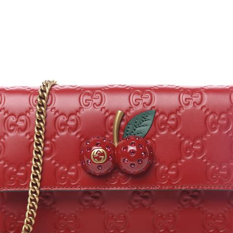 gucci cherry bag|Gucci guccissima mini chain bag.